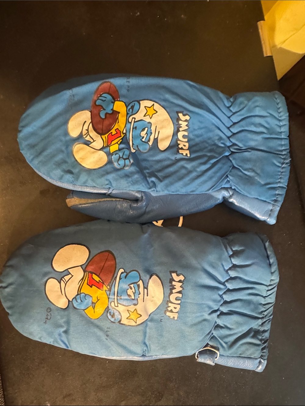 Blue Smurf Kids Mittens - Cartoon Character Winter Mittens